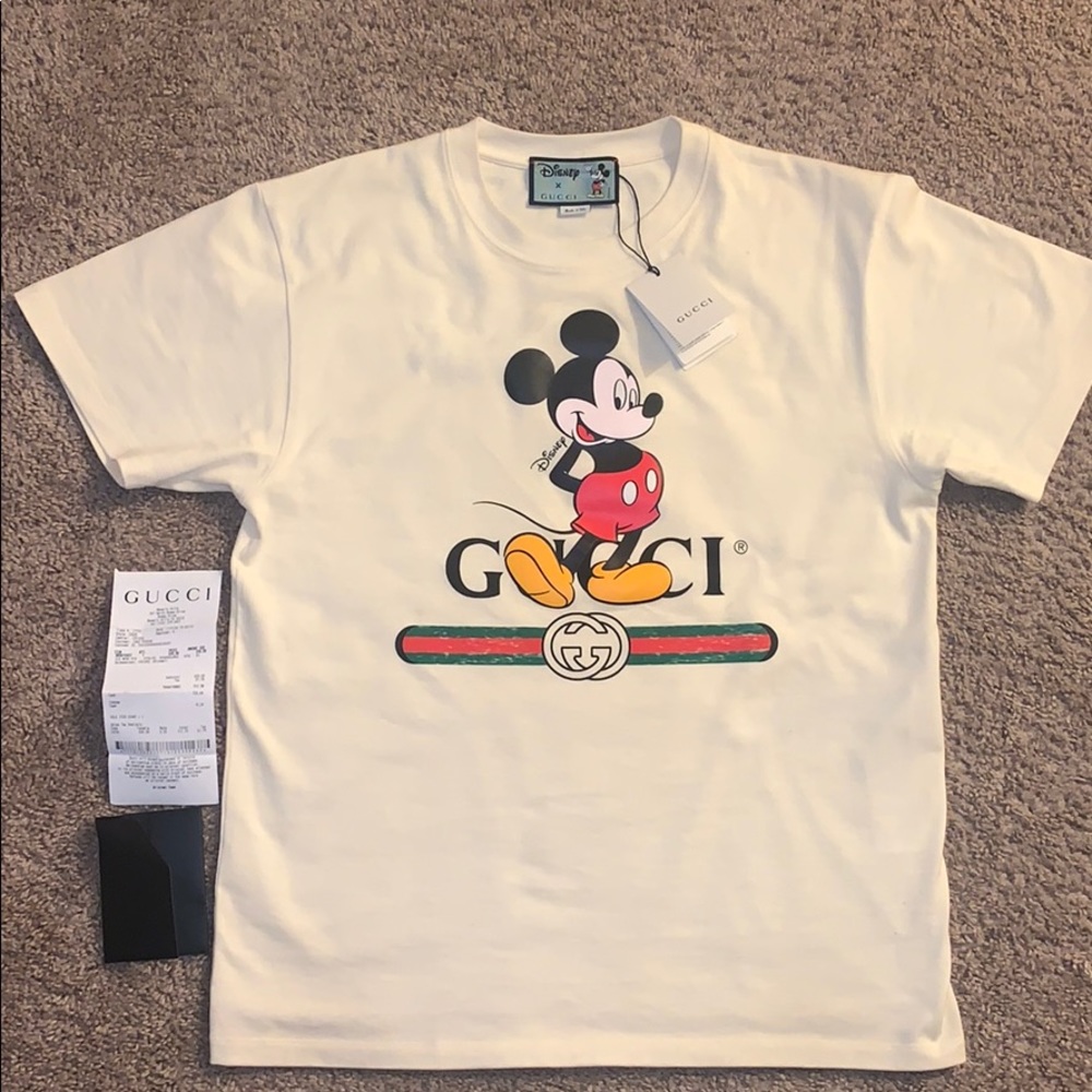 Men’s Gucci X Disney Mickey Mouse White T Shirt